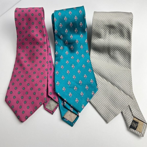 Christian Dior & Mark Pendleton Lot of 3 Vintage  Mens Tie 100% Silk Made In USA - Picture 6 of 6